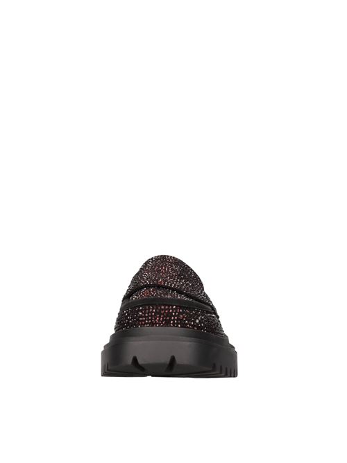 Moccasins in rhinestones and fabric MANUFACTURE D'ESSAI | AA82 SUEDE STRASSNERO-VIOLA